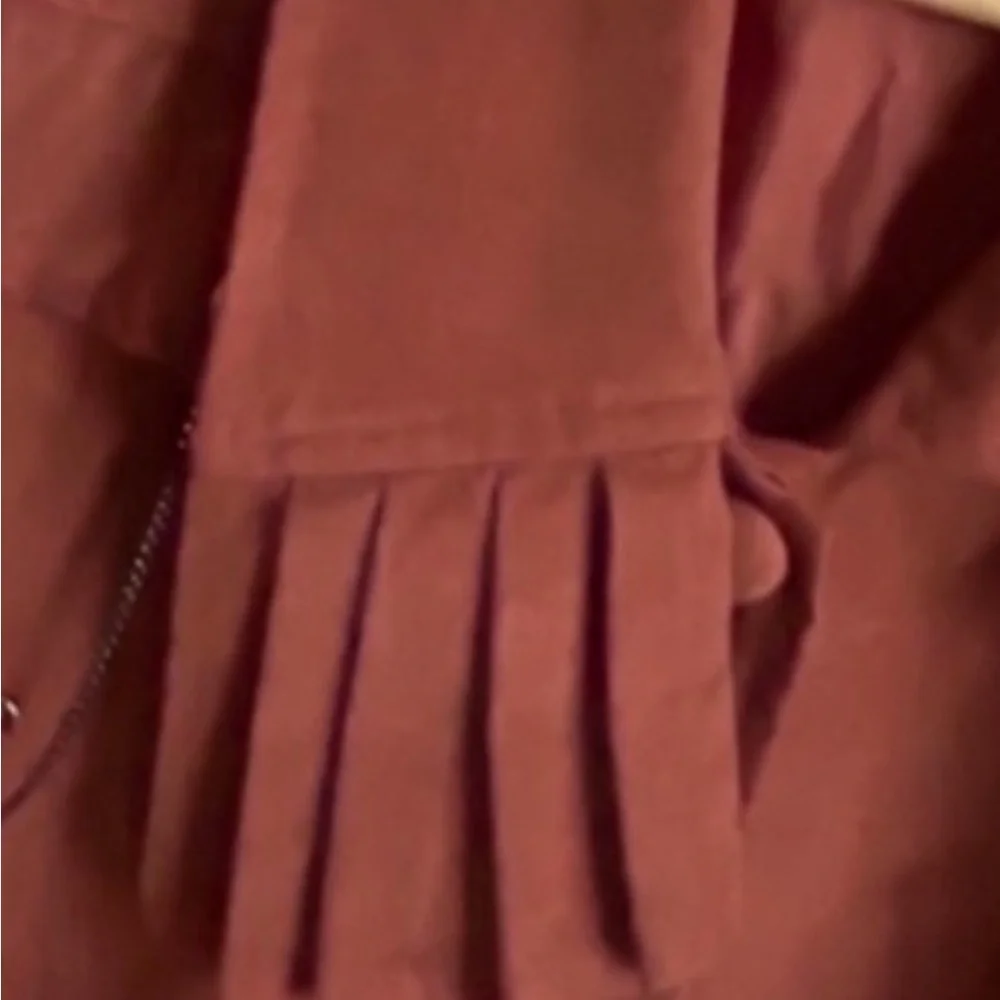 VINTAGE 80s Burnt Sienna Faux Suede Cropped Western Moto Jacket Size M - Picture 8 of 8